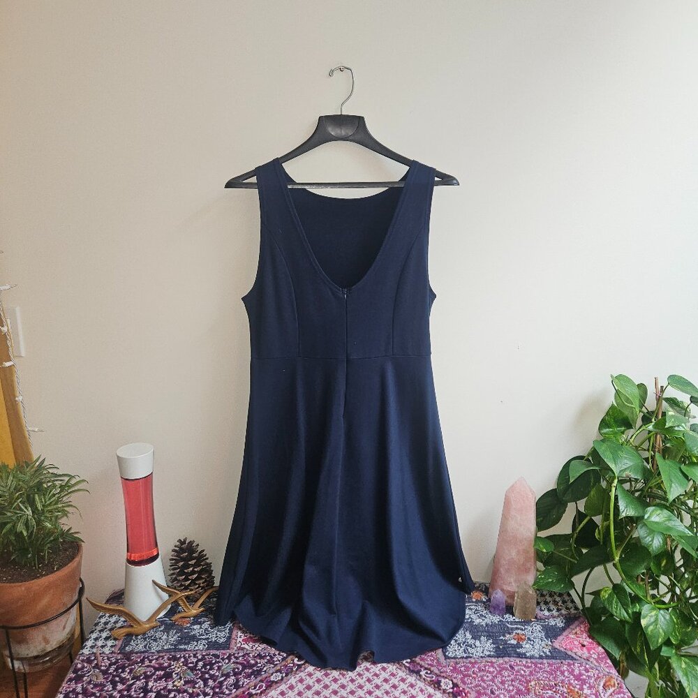 Reoria Navy Blue High Low Dress L/XL